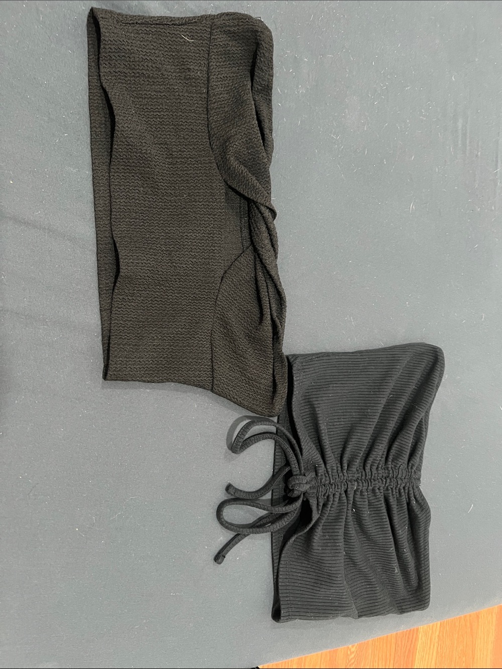 Black Ribbed Tube Tops – Set of 2